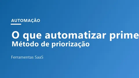 O Que Automatizar Primeiro: Método de Priorização com Exemplos